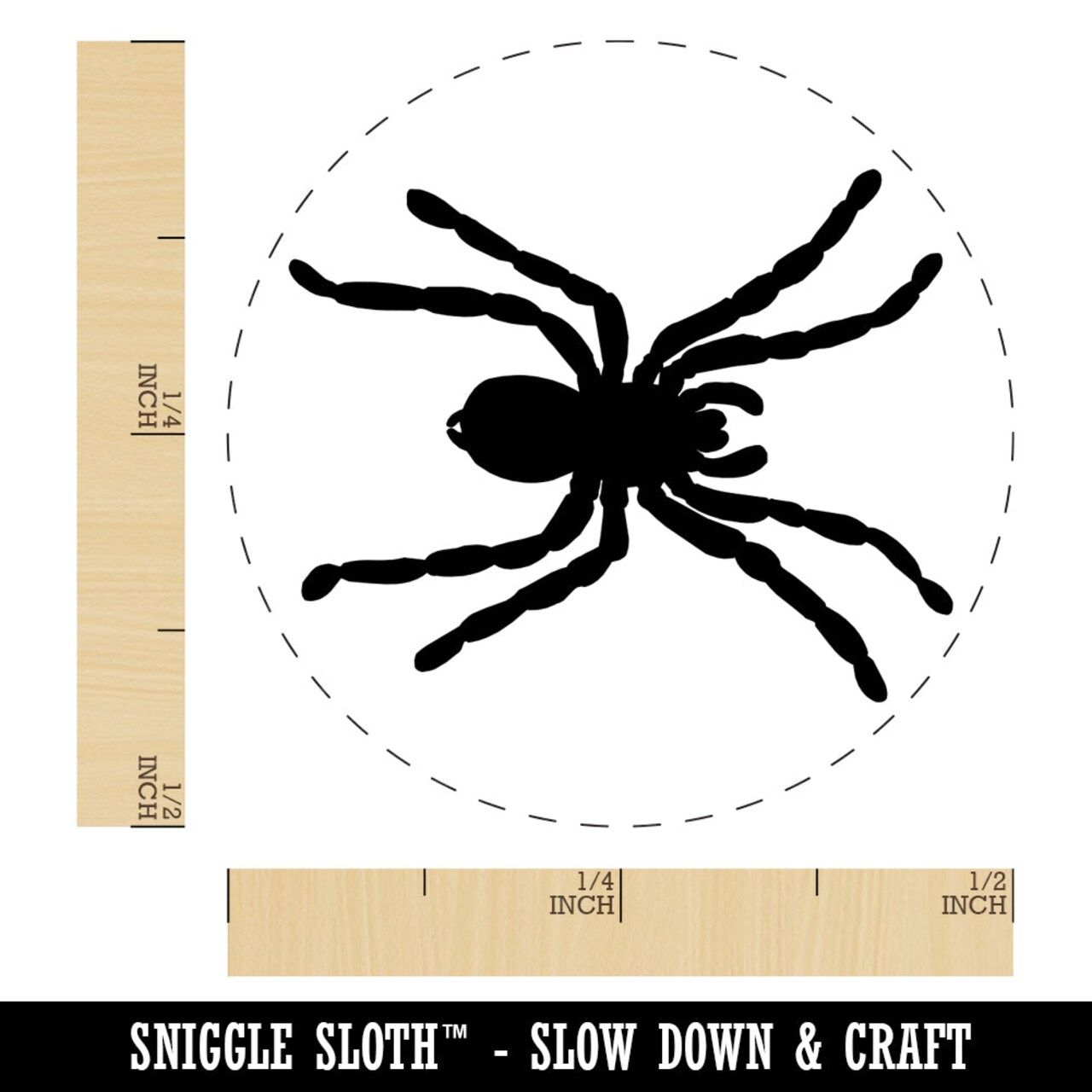 Spider Solid Self-Inking Rubber Stamp for Stamping Crafting Planners